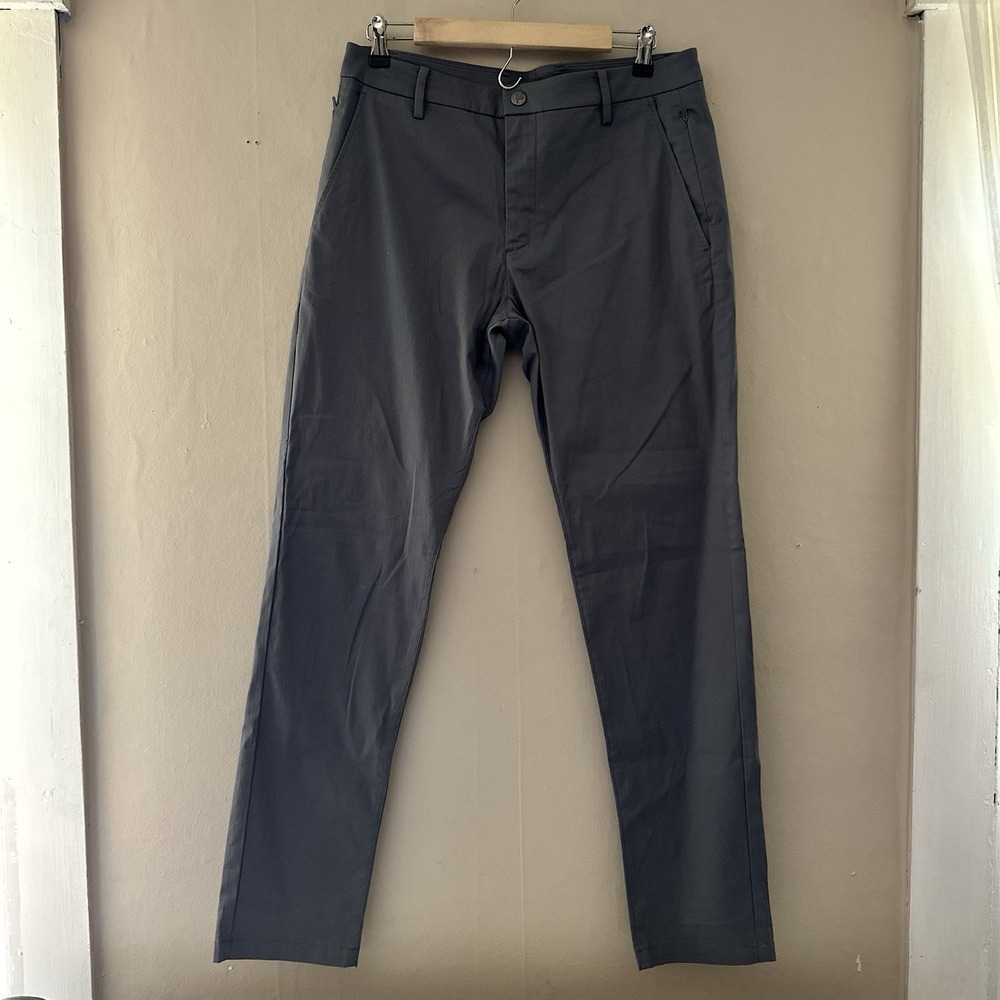 Birddogs Mens Chino Pants 32x32 Stretch Khakis Dark Gray Golf Preppy Performance